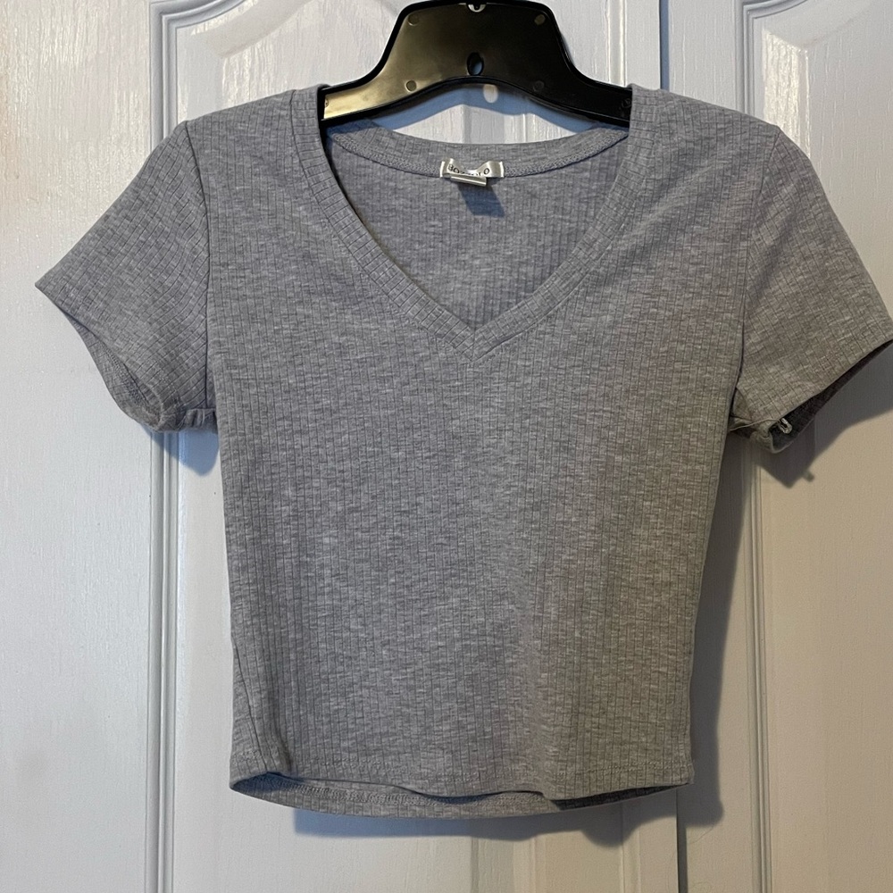 Grey Crop top